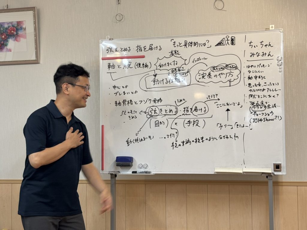 大阪講座でのいちろーたと板書
